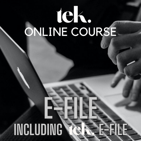 E-File Online Course (Including Tek E-File).